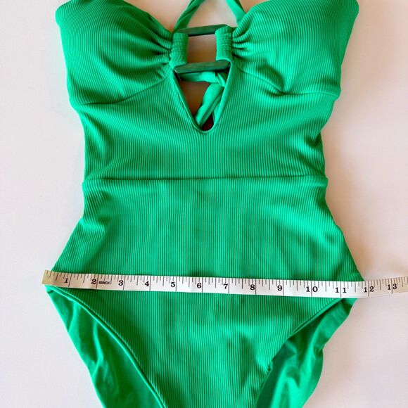NWT BECCA Swim Modern Edge One Piece in Verde Green Size Small - Picture 14 of 14